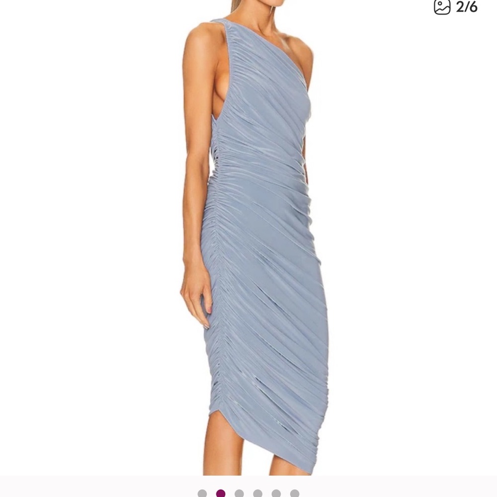 Norma Kamali Diana midi Dress in soft blue - Picture 6 of 6
